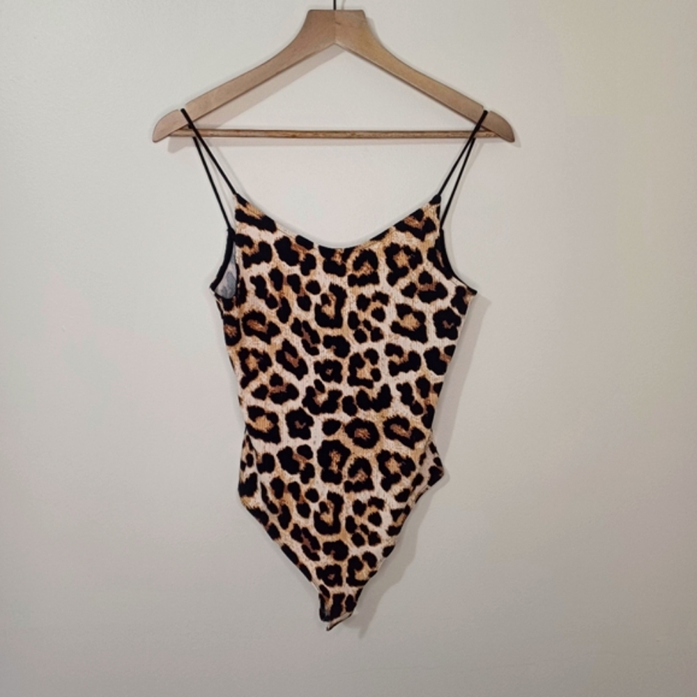 H&M Women's Leopard Bodysuit NWT